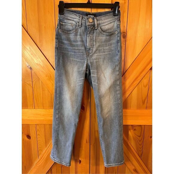 Express Super High Rise Mom Jeans Stretch Women's 00R (1825) - Picture 1 of 6